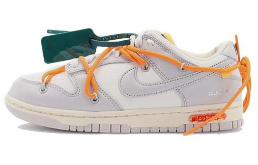 Кроссовки Nike Dunk Low Off-White Lot 44 Of 50, белый/оранжевый