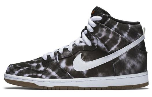 Кроссовки Nike Sb Dunk High Tie Dye, черный/белый