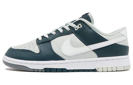 Мужские кроссовки Nike Dunk Low: классика скейтбординга в бело-зеленом исполнении