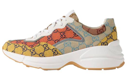 Кроссовки Gucci Rhyton GG Sneakers, низкие, бежевые
