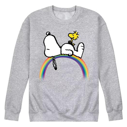 Мужской свитшот с радужным рисунком Peanuts Snoopy Woodstock Licensed Character