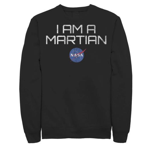 Мужской флисовый пуловер с логотипом NASA I Am A Martian Licensed Character