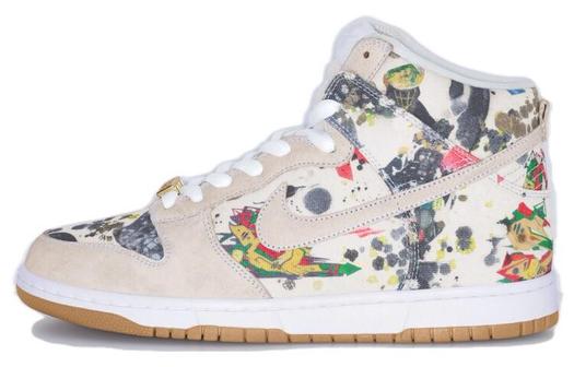 Кроссовки Nike Sb Dunk High Supreme Rammellzee, бежевый