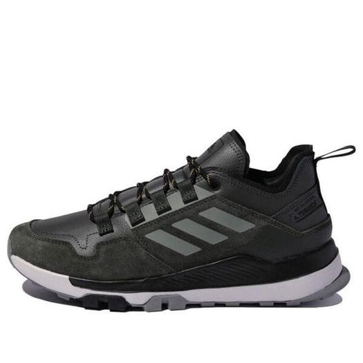 Кроссовки Adidas Terrex Hikster Leather Shoes 'Black Green', зеленый
