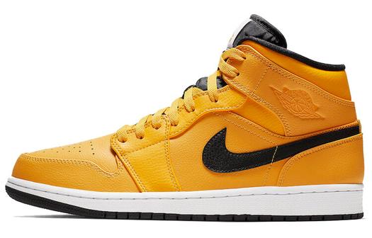 Кроссовки Air Jordan 1 Mid 'University Gold Black'