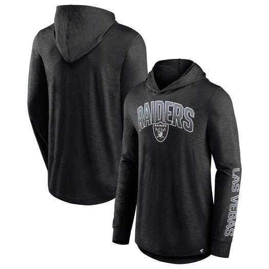 Мужской черный пуловер с капюшоном Fanatics с логотипом Las Vegas Raiders Front Runner
