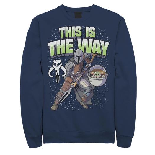 Мужской свитшот в позе действия «Звездные войны: Мандалорец This Is The Way» Star Wars
