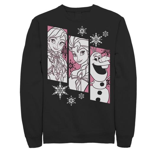 Мужской свитшот Frozen Snowflake с вставками Disney, черный