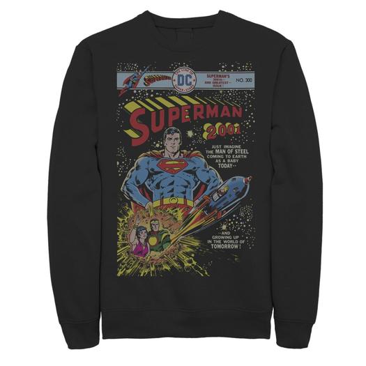 Мужской свитшот с обложкой комиксов DC Comics Superman 2001 Licensed Character