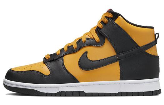 Кроссовки Nike Dunk High Retro, темно-желтый/черный