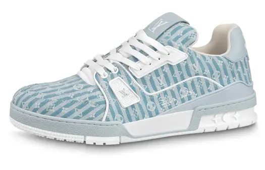 Кроссовки Louis Vuitton Trainer Unisex, белый/голубой
