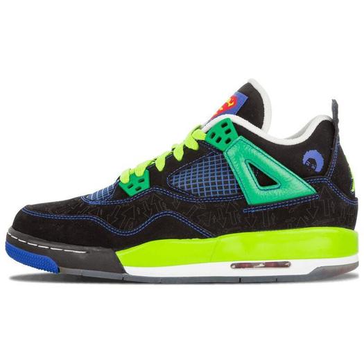 Кроссовки Jordan Air Jordan 4 Vintage Basketball Unisex, черный/желтый/зеленый