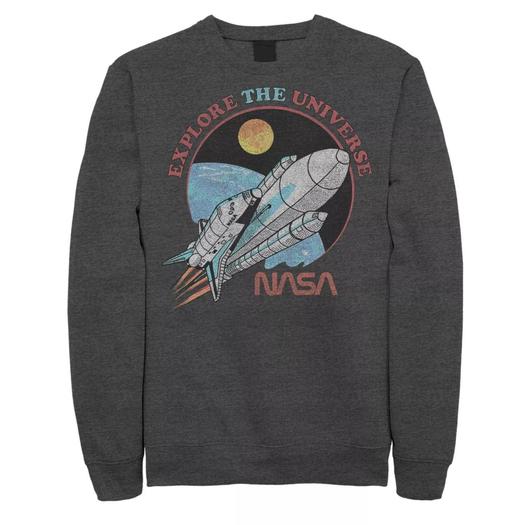 Мужской свитшот с портретом NASA Explore The Universe Circle Licensed Character
