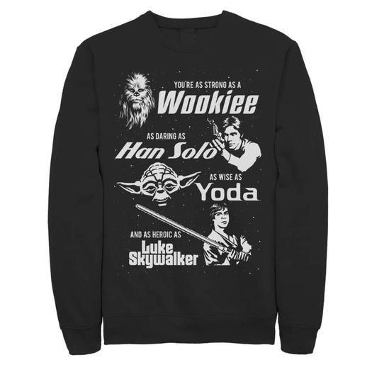 Мужской свитшот ко Дню отца с изображением Звездных войн Strong Daring Wise Star Wars