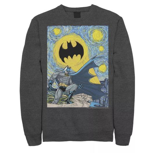 Мужской свитшот с плакатом и портретом Бэтмена «Звездная ночь» DC Comics