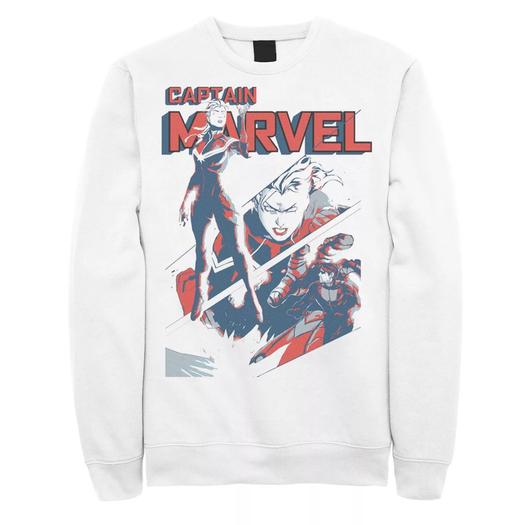 Мужской свитшот Captain Earth's Mightiest Hero Intro Marvel