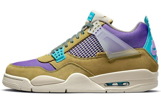 Кроссовки Jordan Union LA x Air Jordan Vintage Unisex, зеленый/фиолетовый