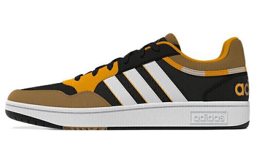Кроссовки Adidas Neo Hoops 3.0 Skateboarding Unisex, черный/коричневый/желтый/белый