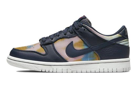 Темно-синие кроссовки Nike Dunk Low Graffiti (GS)
