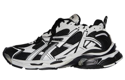 Кроссовки мужские Balenciaga Runner, низкие, черный/белый