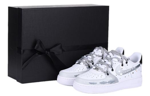 Кроссовки Nike Air Force 1 Skateboard Shoes Men Low-Top Gray White