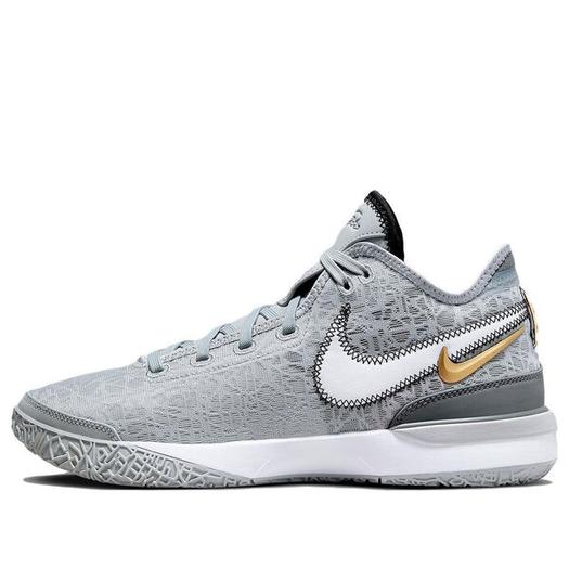 Кроссовки Nike Zoom LeBron NXXT Gen 'Wolf Grey Metallic Gold', серый