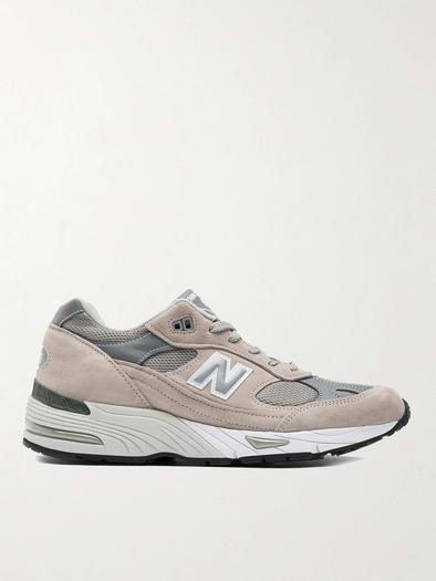 Кроссовки MIUK 991 из замши, сетки и искусственной кожи NEW BALANCE, бежевый
