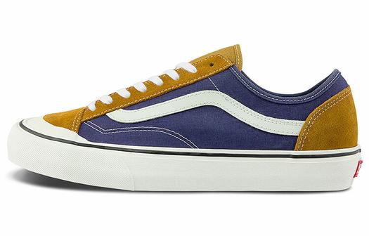 Кроссовки Vans Style 36 Splicing Contrasting Colors Low Tops Casual Skateboarding Shoes Unisex Navy Blue Yellow