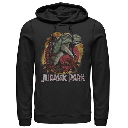 Мужской пуловер с капюшоном и графическим логотипом «Парк Юрского периода T-Rex Explosion» Licensed Character
