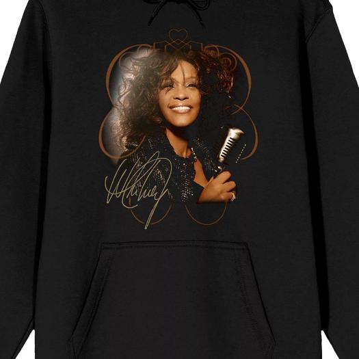 Мужская толстовка с рисунком Whitney Houston Face Licensed Character