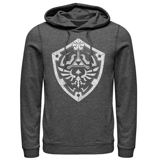 Мужской пуловер с капюшоном и логотипом Nintendo Zelda Link's Hylian Shield Licensed Character