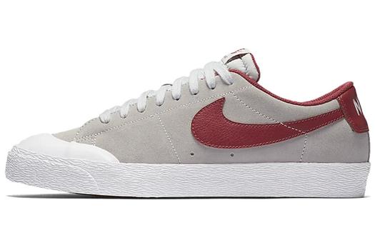 Кроссовки Nike Blazer Low, светло-серый/бордовый