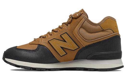 Кроссовки New Balance 574 Mid, утепленные, коричневый/черный
