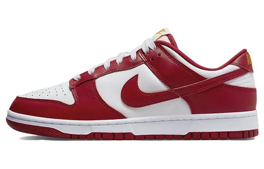 Кроссовки Nike Dunk Low красно-белые