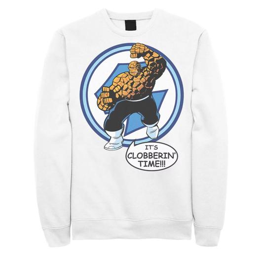 Мужской свитшот Fantastic Four The Thing Clobberin' Time Circle Marvel