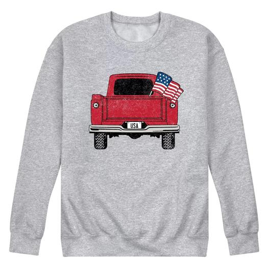 Мужской флисовый пуловер с рисунком USA Truck Licensed Character