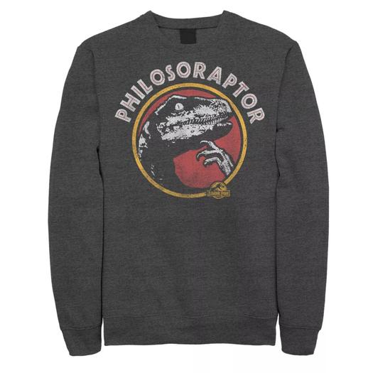 Мужской свитшот с юмором в стиле Парк Юрского периода Philosoraptor Pose Licensed Character