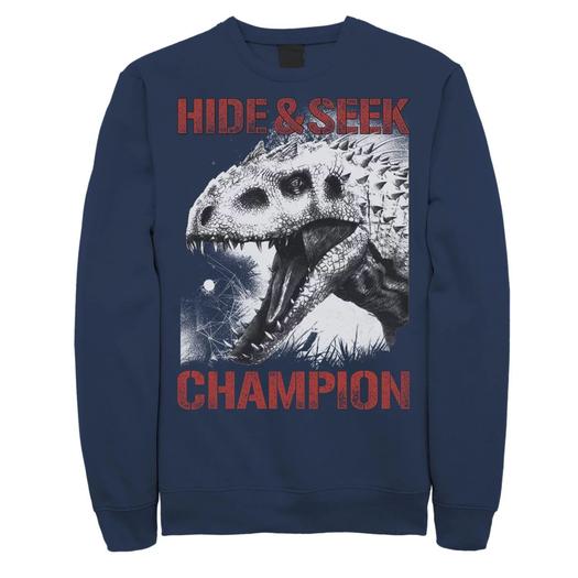 Мужской флисовый пуловер с рисунком Jurassic World Indominus Hide & Seek Champ Licensed Character