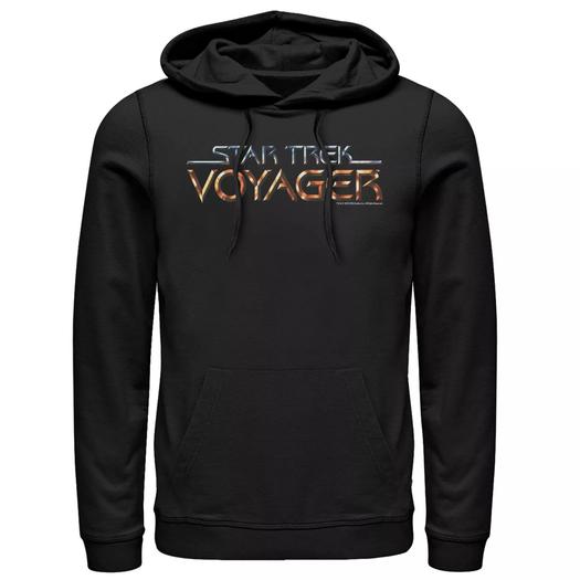 Мужской пуловер с капюшоном и логотипом Star Trek Voyager Title Licensed Character