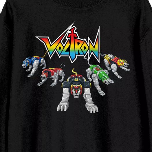 Мужской пуловер с длинными рукавами и графическим рисунком Voltron Lion Force Robots Licensed Character