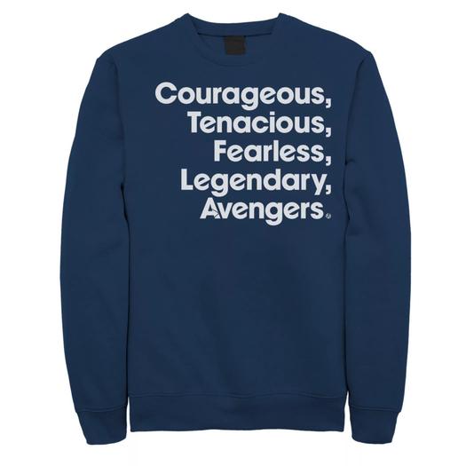 Мужской свитшот со списком Marvel Avengers Endgame List Licensed Character