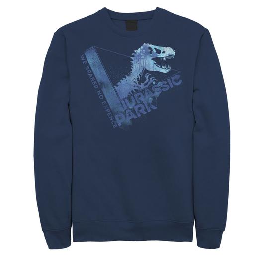 Мужской флисовый пуловер Jurassic Park We Spare No Expose Blue Mist Licensed Character, синий