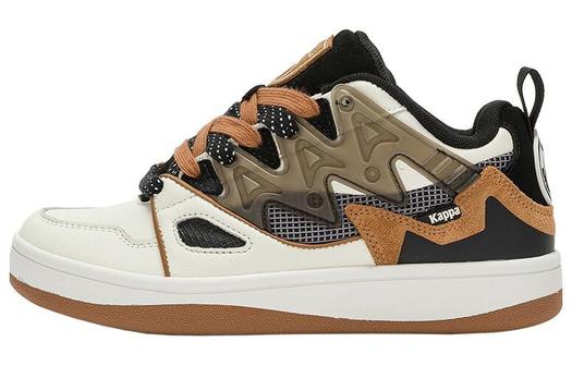 Кроссовки Coppolella X Kappa Skateboard Shoes Unisex Low-Top Winter White/Black/Chestnut Brown