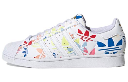Кроссовки Adidas Originals Superstar Skateboard Shoes Unisex Low-Top White Yellow/Blue Red