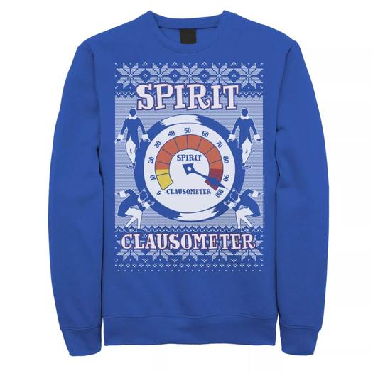 Мужской свитшот с праздничным узором Elf Spirit Clausometer Licensed Character