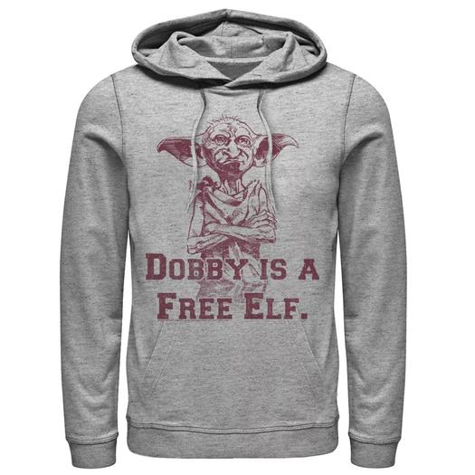 Мужской пуловер с капюшоном Dobby Is Free Elf Sketch Harry Potter