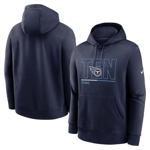 Мужской темно-синий флисовый пуловер с капюшоном Tennessee Titans City Code Club Nike
