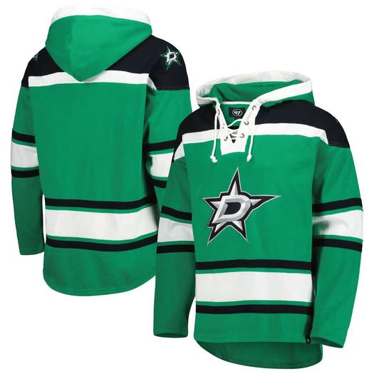 Мужской пуловер с капюшоном и шнуровкой '47 Kelly Green Dallas Stars Superior