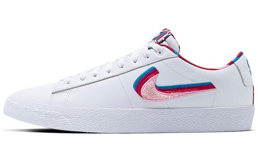 Кроссовки Nike Sb Blazer Low Parra, белый/розовый