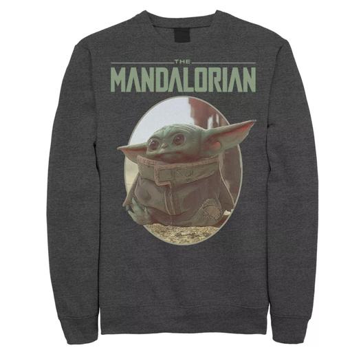 Мужской свитшот с портретом Star Wars The Mandalorian The Child Circle Licensed Character